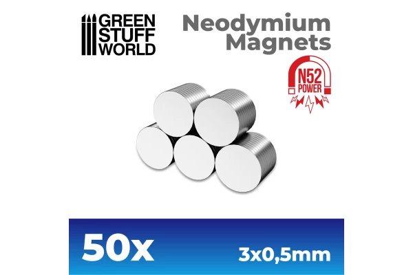 Neodymium Magnets 3X0'5Mm - 50 Units (N52)
