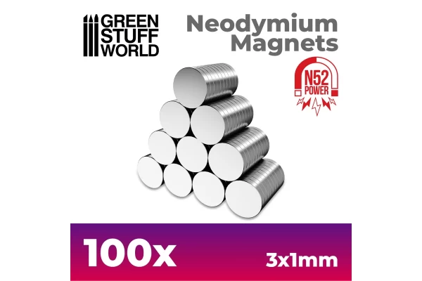 Neodymium Magnets 3X1Mm - 100 Units (N52)