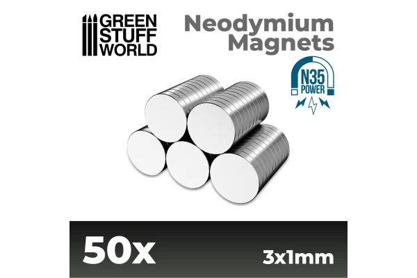 Neodymium Magnets 3X1Mm - 50 Units (N35)