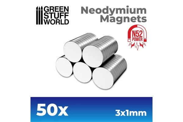 Neodymium Magnets 3X1Mm - 50 Units (N52)