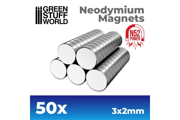Neodymium Magnets 3X2Mm - 50 Units (N52)