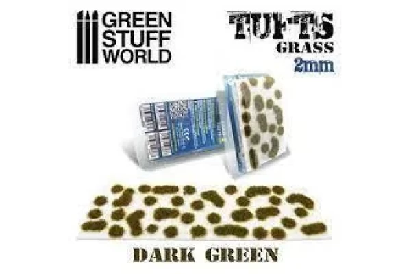 Grass Tufts - 2Mm Self-Adhesive - Dark Green