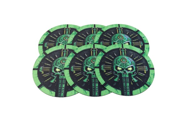 Rubber Objective Markers - Ancient Evil - Set Of 6 Rubber Objective Markers - Ancient Evil - Set Of 6