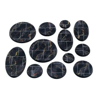 Black Marble Instabases Round 25Mm (10 Pc.)