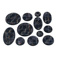 Black Marble Instabases Round 28Mm (10 Pc.)