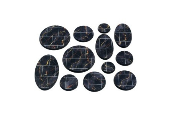 Black Marble Instabases Round 40Mm (5 Pc.)