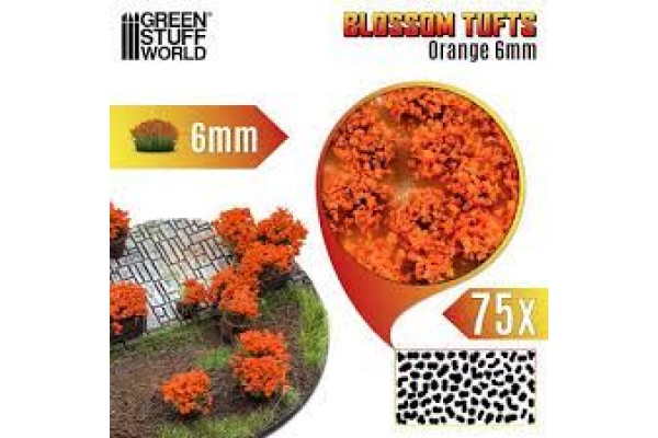 Blossom Tufts - 6Mm - Orange Flowers