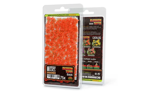 Blossom Tufts - 6Mm - Orange Flowers