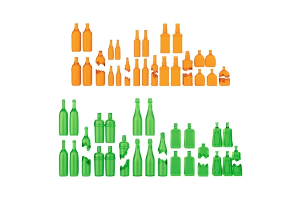 Wine And Beer Bottles Resin Set 1:48