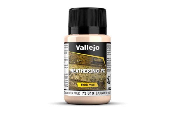 Vallejo Weathering Effects Thick Mud Light Brown 40 Ml