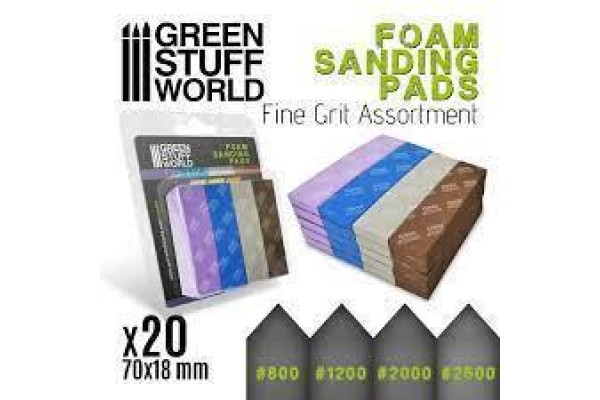 Foam Sanding Pads - Fine Grit Assortment X20