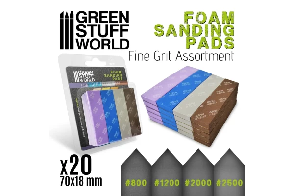Foam Sanding Pads - Fine Grit Assortment X20
