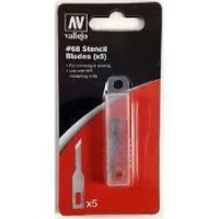 Vallejo Tool 68 Stencil Edge Blades (5) - For No.1 Handle Vallejo Tool 68 Stencil Edge Blades (5) - For No.1 Handle