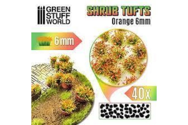 Shrubs Tufts - 6Mm Self-Adhesive - Orange