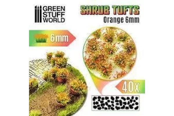 Shrubs Tufts - 6Mm Self-Adhesive - Orange