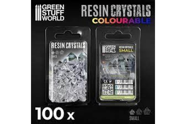 Aqua Turquoise Glow Resin Crystals - Small