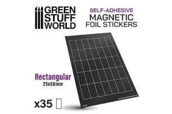 Rectangular Magnetic Sheet Self-Adhesive -  25X50Mm