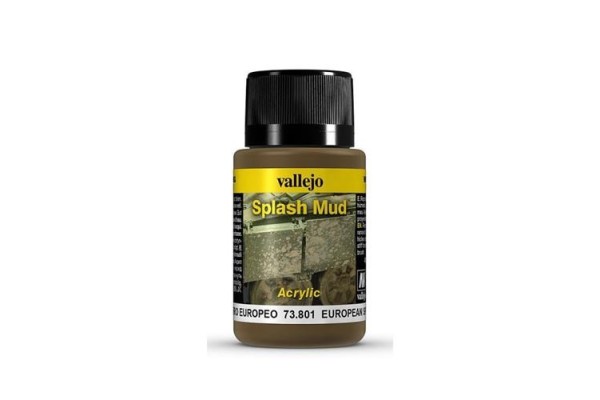 Vallejo Weathering Effects Splash Mud European 40 Ml