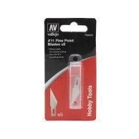 Vallejo Tool 11 Classic Fine Point Blades(5)-For No.1 Handle Vallejo Tool 11 Classic Fine Point Blades(5)-For No.1 Handle