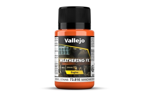 Vallejo Weathering Effects Engine Effect Diesel Stains 40 Ml
