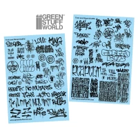 Waterslide Decals - Train And Graffiti Mix - Black