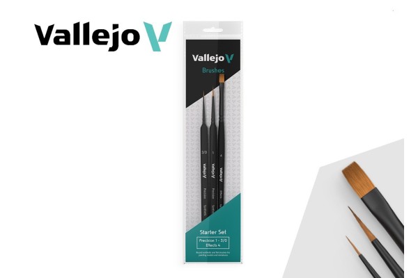 Starter Set I (Round No.1 & 3/0 Triangular Handle Flat No.4 )