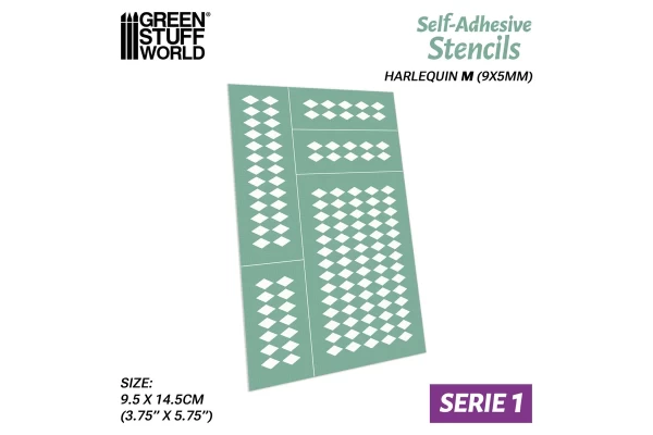 Self-Adhesive Stencils - Harlequin M - 9X5Mm