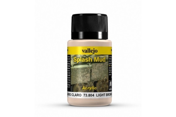 Vallejo Weathering Effects Splash Mud Light Brown 40 Ml