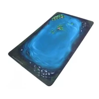 2D Neoprene Terrain - Lake With Leaves