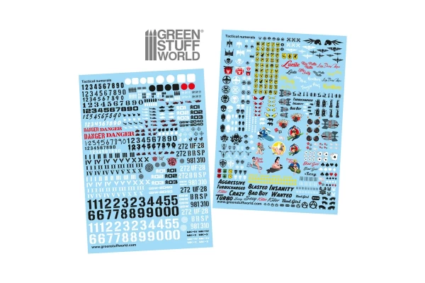 Waterslide Decals - Tactical Numerals And Pinups