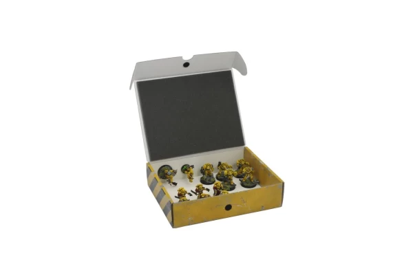 Half-Size Small Box For Magnetically-Based Miniatures + Metal Plate On The Inside Rear Side Of The Box