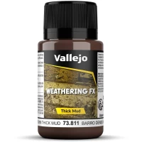 Vallejo Weathering Effects Thick Mud Brown 40 Ml
