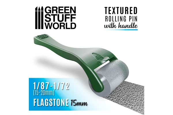 Rolling Pin With Handle - Flagstone 15Mm