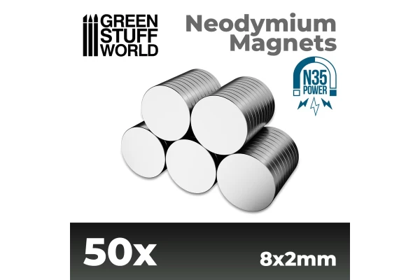 Neodymium Magnets 8X2Mm - 50 Units (N35)