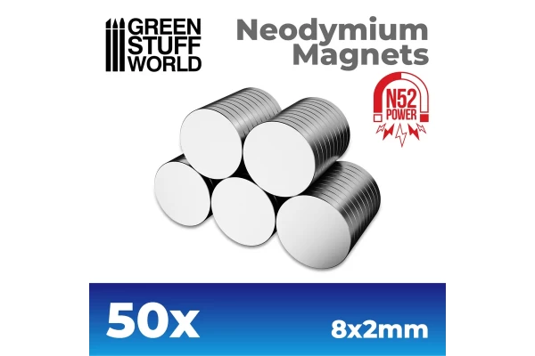 Neodymium Magnets 8X2Mm - 50 Units (N52)