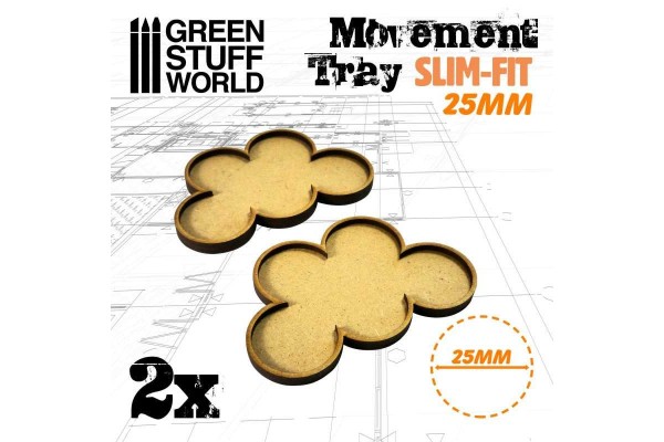 Mdf Movement Trays 25Mm X 5 - Slim-Fit Mdf Movement Trays 25Mm X 5 - Slim-Fit