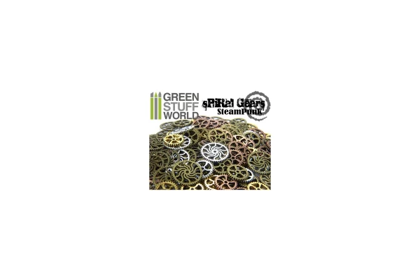 Steampunk Spiral Gears And Cogs Beads 85Gr