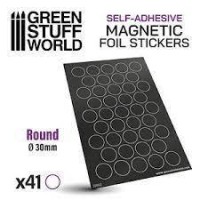 Round Magnetic Sheet Self-Adhesive -  30Mm
