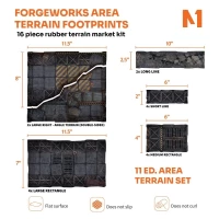 Forgeworks Area Terrain Footprints - 40K 11Th Edition Set - 16-Piece Rubber Terrain Marker Kit Forgeworks Area Terrain Footprints - 40K 11Th Edition Set - 16-Piece Rubber Terrain Marker Kit