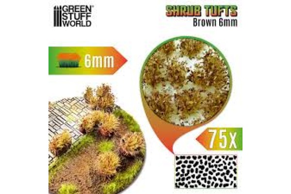 Shrub Tufts 6Mm Self-Adhesive - Brown