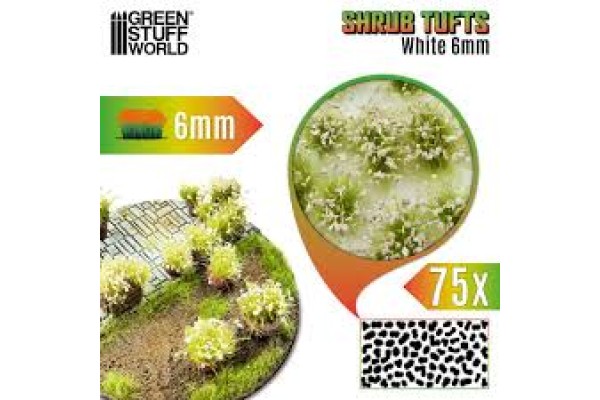 Shrub Tufts 6Mm Self-Adhesive - White