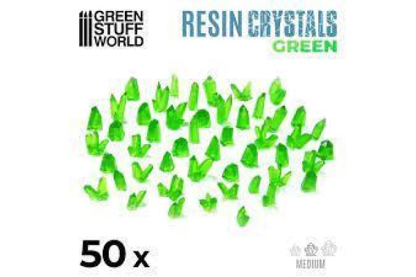 Green Resin Crystals - Medium
