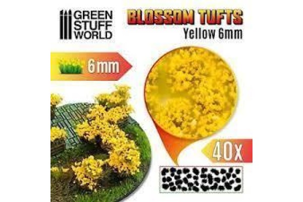 Blossom Tufts - 6Mm Self-Adhesive - Yellow Flowers