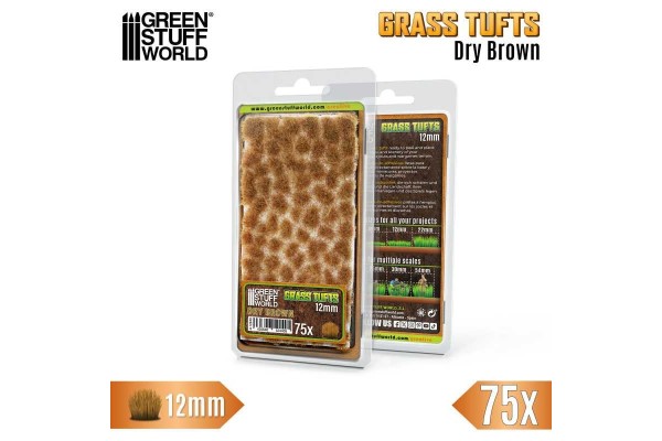 Static Grass Tufts 12 Mm - Dry Brown