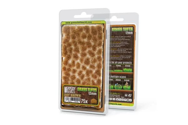 Static Grass Tufts 12 Mm - Dry Brown