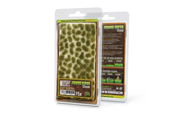 Static Grass Tufts 12 Mm - Dry Green