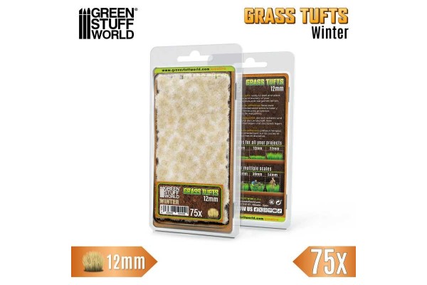 Static Grass Tufts 12 Mm - Winter White