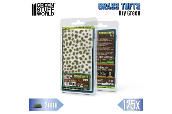 Static Grass Tufts 2 Mm - Dry Green