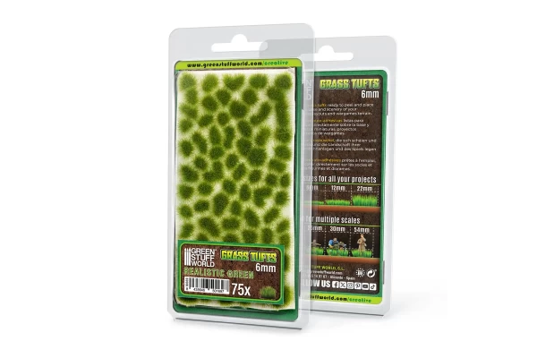 Static Grass Tufts 6 Mm - Realistic Green
