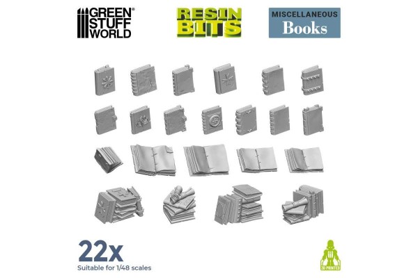 3D Printed Set - Resin Books